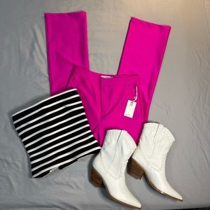 Tadashi black and white striped corset